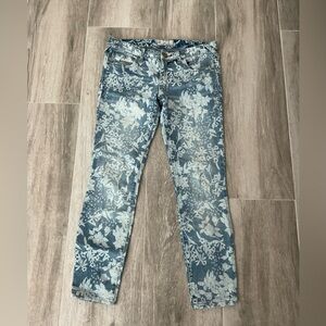 Free People Cropped Floral Jeans size 27